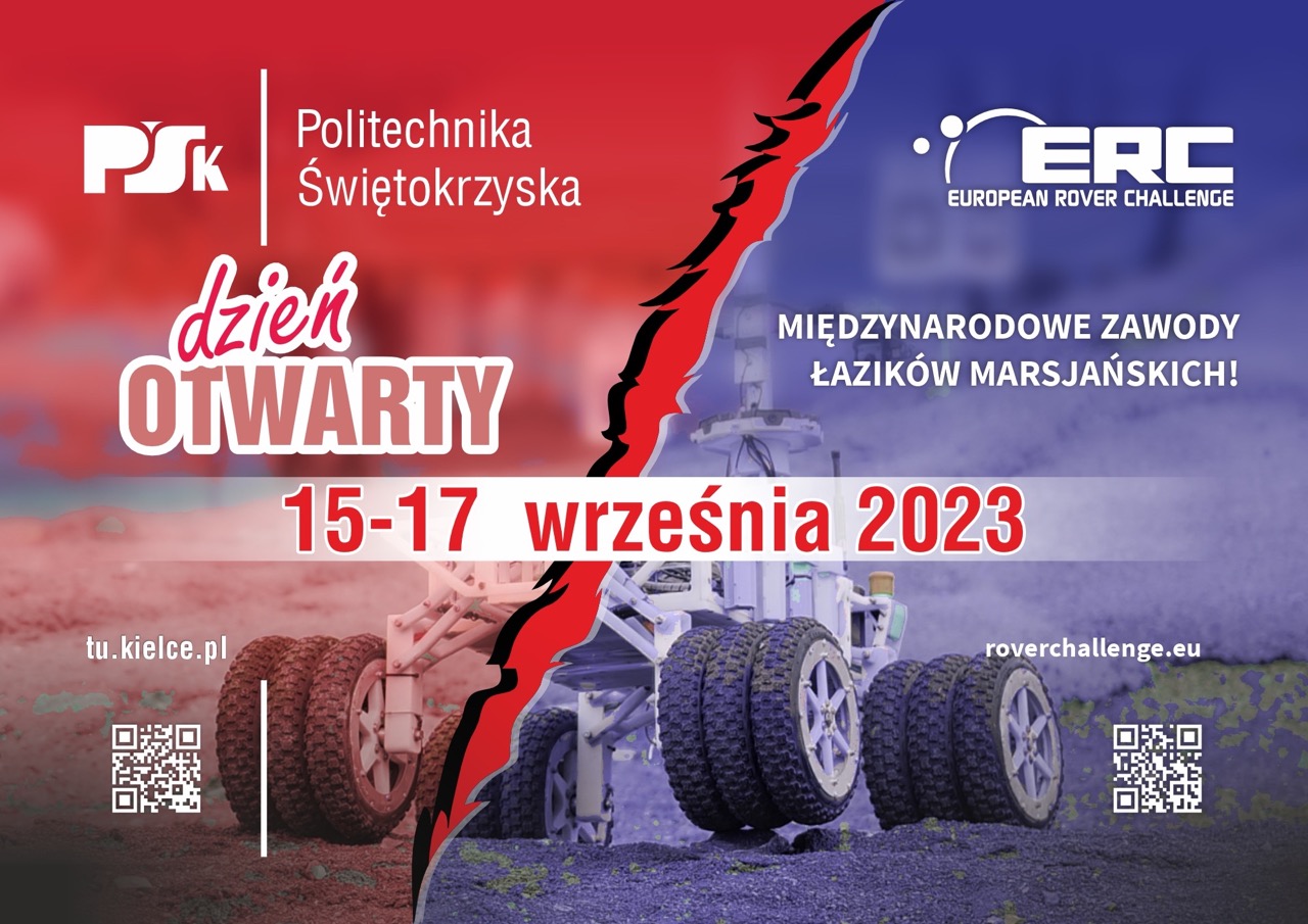 Dzień Otwarty Politechniki Świętokrzyskiej oraz Międzynarodowe Zawody Łazików Marsjańskich European Rover Challenge 2023 Large
