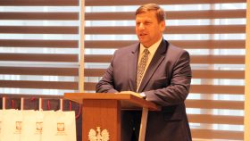 Wicewojewoda Świętokrzyski Pan Michał Skotnicki podczas przemówienia