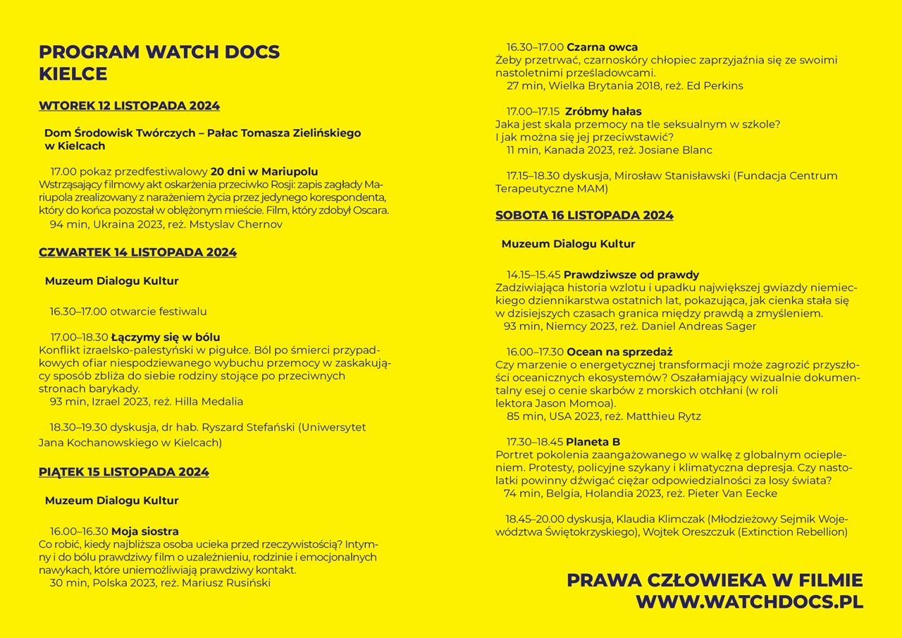 Program festiwalu