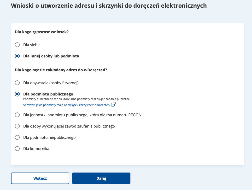 wniosek ADE
