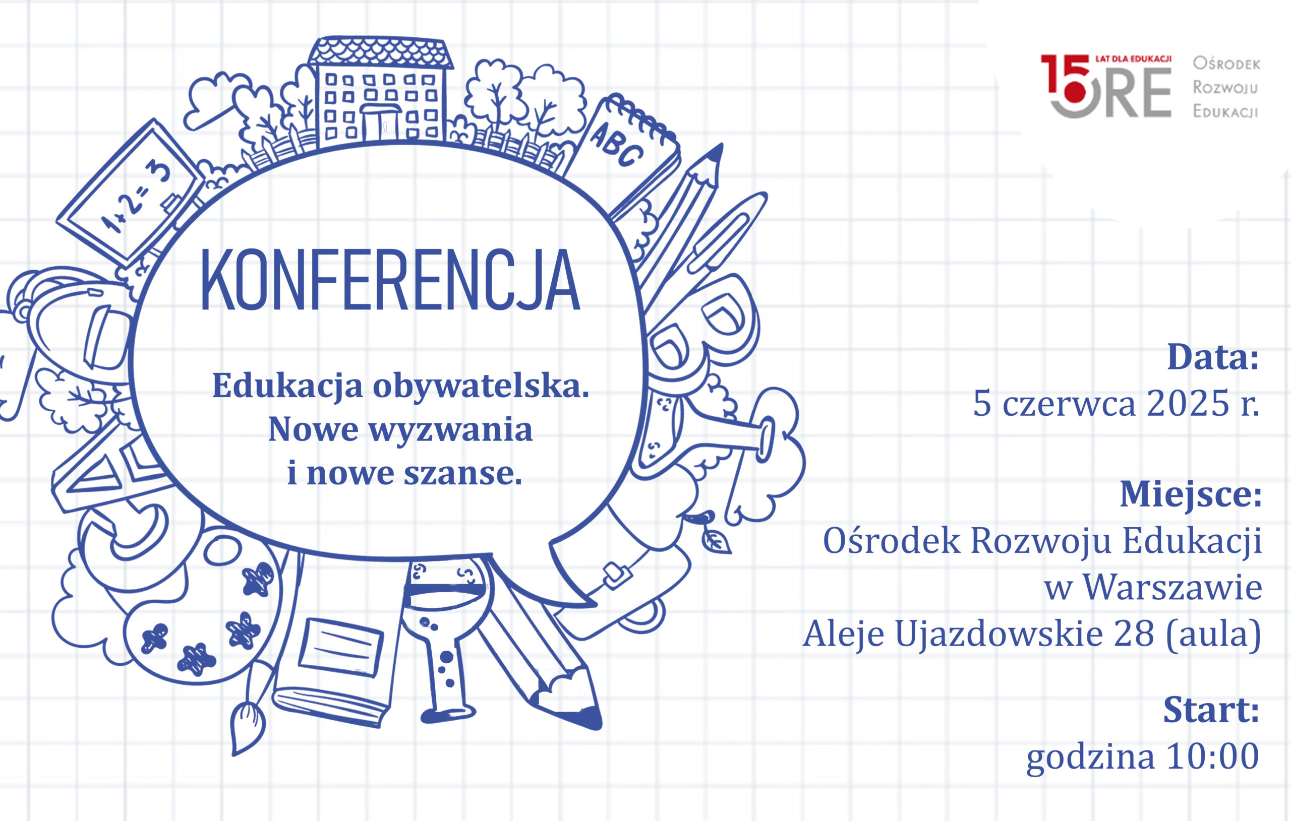 Konferencja „Edukacja obywatelska. Nowe wyzwania i nowe szanse” - baner